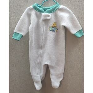 Vintage Paddington Bear Zip Up Fleece One Piece Sleeper 9 Months Made In USA B14